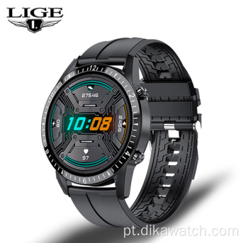 2021 Relógio inteligente multifuncional masculino com tela de toque completa e esportivo fitness relógio IP67 à prova d&#39;água Smartwatch Mens para Android ios completo